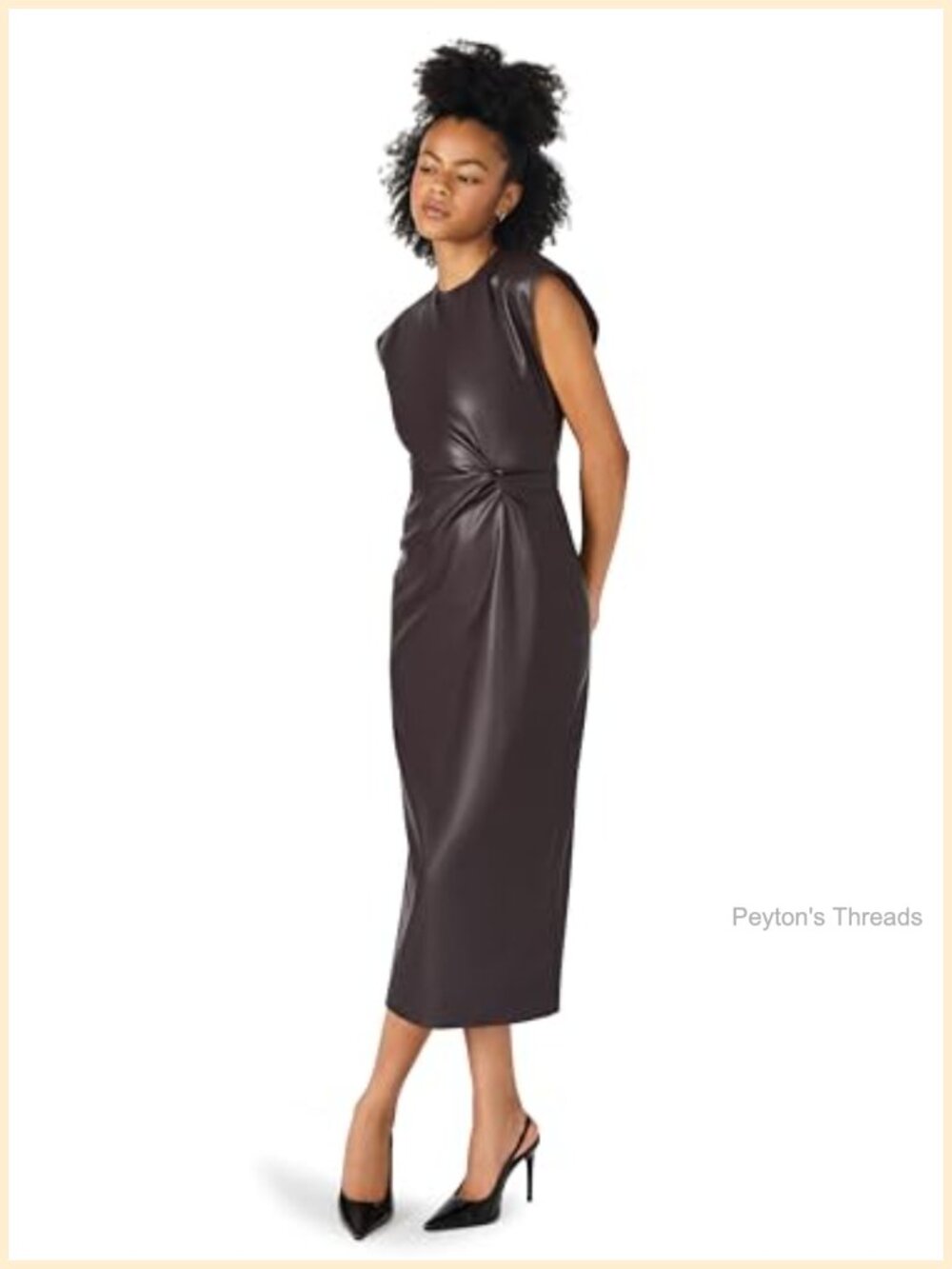 Steve Madden Chiara Midi Dress Cap Sleeve Jewel Neck Zipper Casual